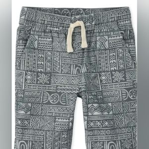 Children's Place Boys size 14 drawstring  shorts gray and white pattern